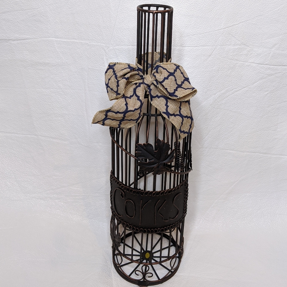 Metal Wine Bottle Cork Holder - Picture 1 of 6